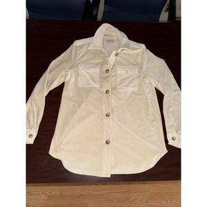 Bearpaw Beige Corduroy And Sherpa Button Up Jacket Size Small